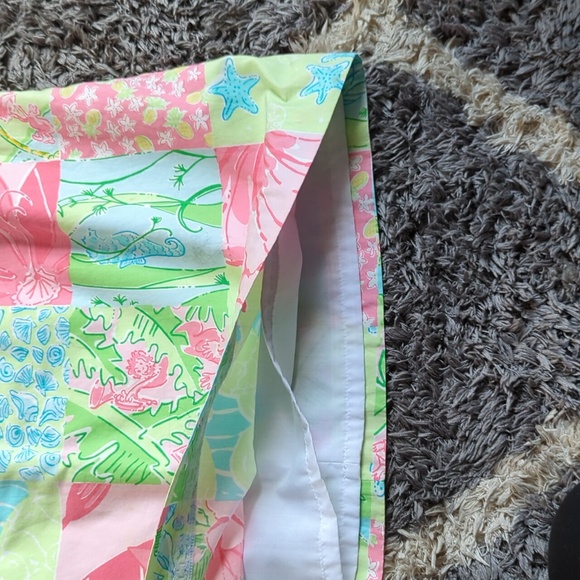 Vintage Lily Pulitzer Patchwork 100% Cotton Floral Skirt Size 14 - Picture 4 of 7